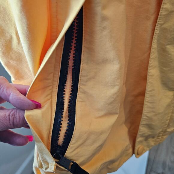 Vintage Nautica Gold/Blue Zip Up Wind Breaker Hidden Hood Mens Size XL - Picture 10 of 11